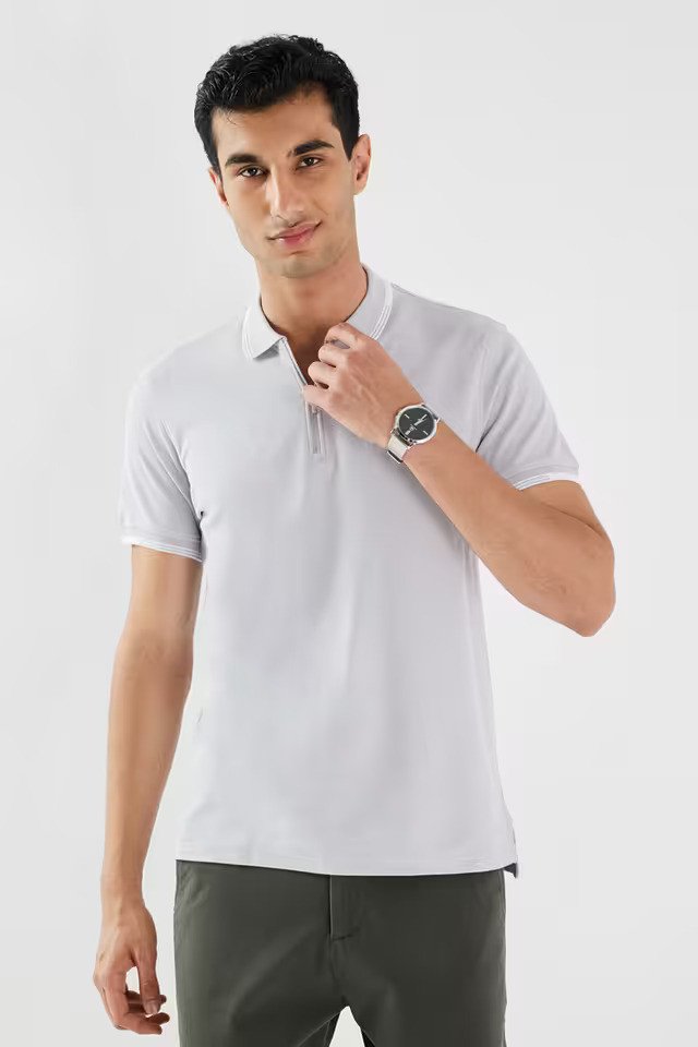 Solid Cotton Polo Men's T-Shirt
